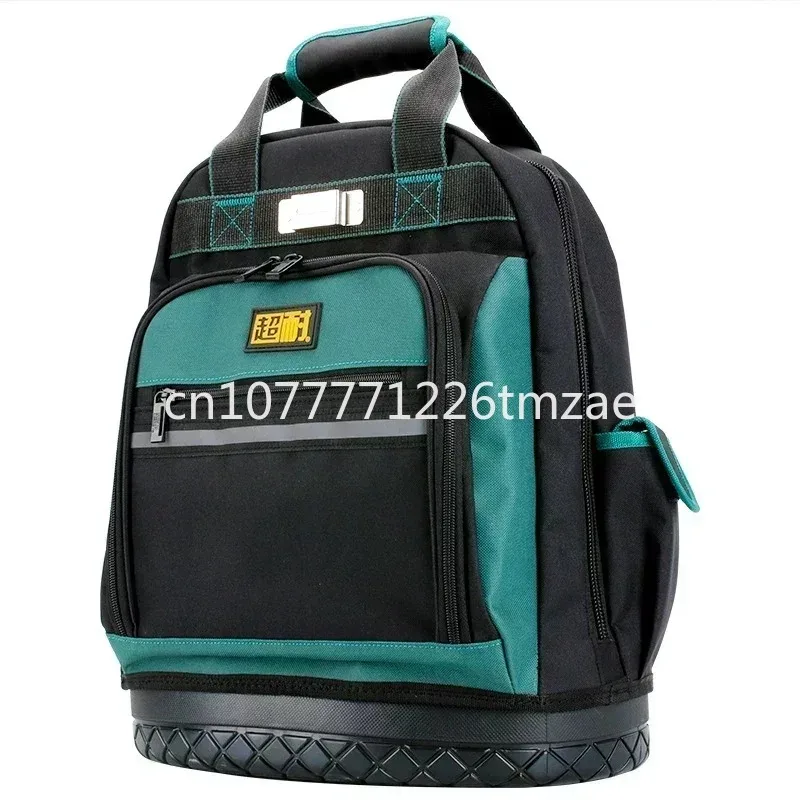 

Woodworking Electrician Multi-Pocket Canvas Bag Plastic High Bottom Backpack Suitable for Heavy Duty