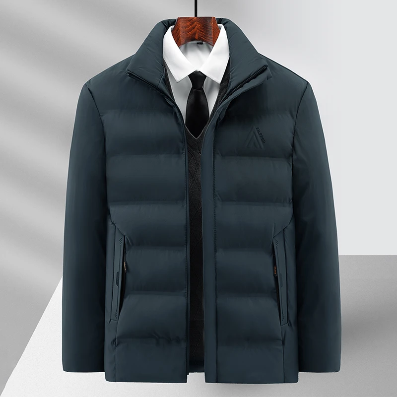 

Warm Fleece Autumn Winter Jackets for Men Business Office Dress Coat Casual Men's Winter Jacket Solid Color Luxury Outerwear Man
