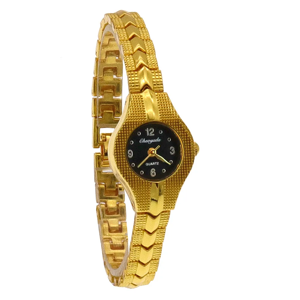 Women Popular Wristwatch Bracelet Watch Mujer Golden Relojes Small Dial Quartz leisure Watch