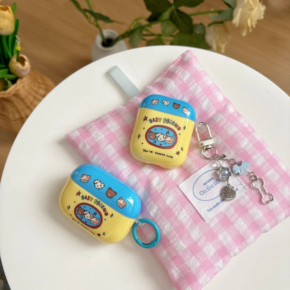 

[tx A2005] Three animal avatars are suitable for Apple airpods4 earphone protective case, and the new airpodspro2 protective