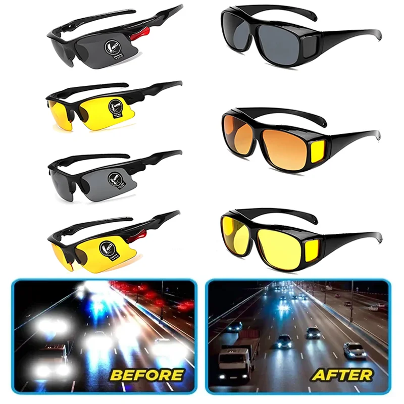 

Anti-Glare Night Vision Driver Goggles Car Motocycle Night Driving Goggles Unisex Sun Glasses UV Protection Motocross Goggles