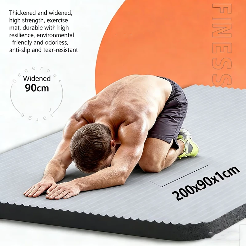 

200x90/80cm 10MM Thick Yoga Mats Anti-slip Sport Fitness Mat for Exercise Yoga and Pilates Gymnastics Mat Fitness Equipment