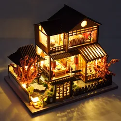 Diy Small Doll House Wooden Casa Roombox Dollhouse With Furniture Light Home Handmade Assembly Miniature Toys Birthday Gifts