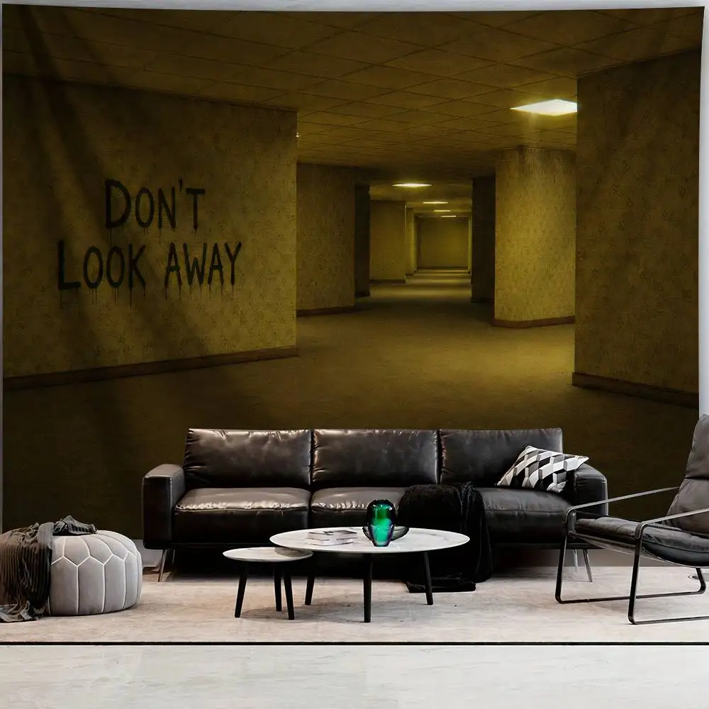 Backrooms Tapestry Horror Wall Hanging Liminal Space Weirdcore Dreamcore Room Decor Aesthetic Background Cloth