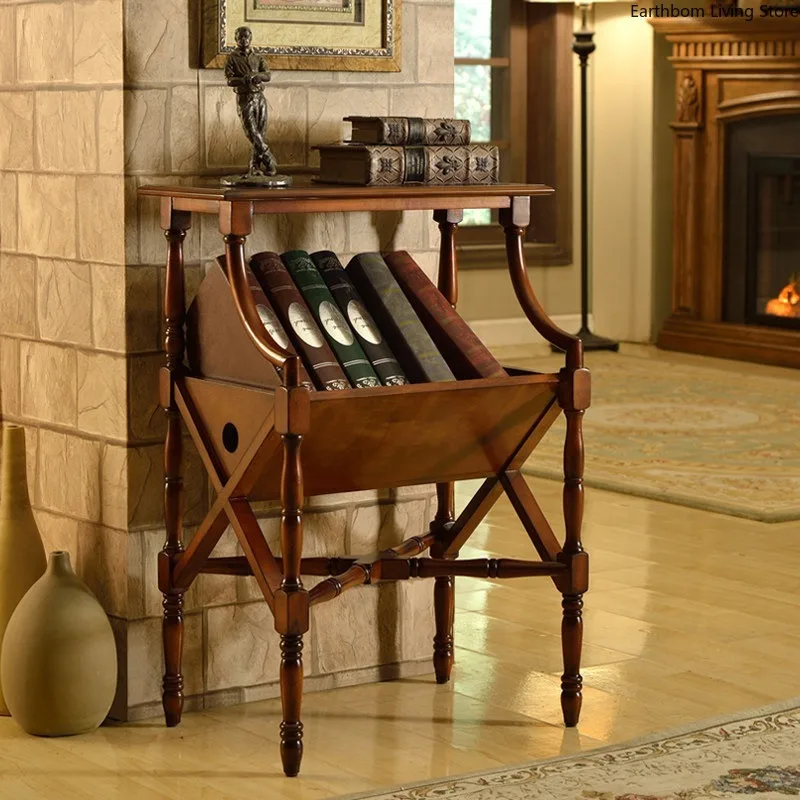 American-style Magazine Racks Solid European Magazine Racks Storage Living Room Floor Unit Office Furniture Das Magazin ZY40ZZJ