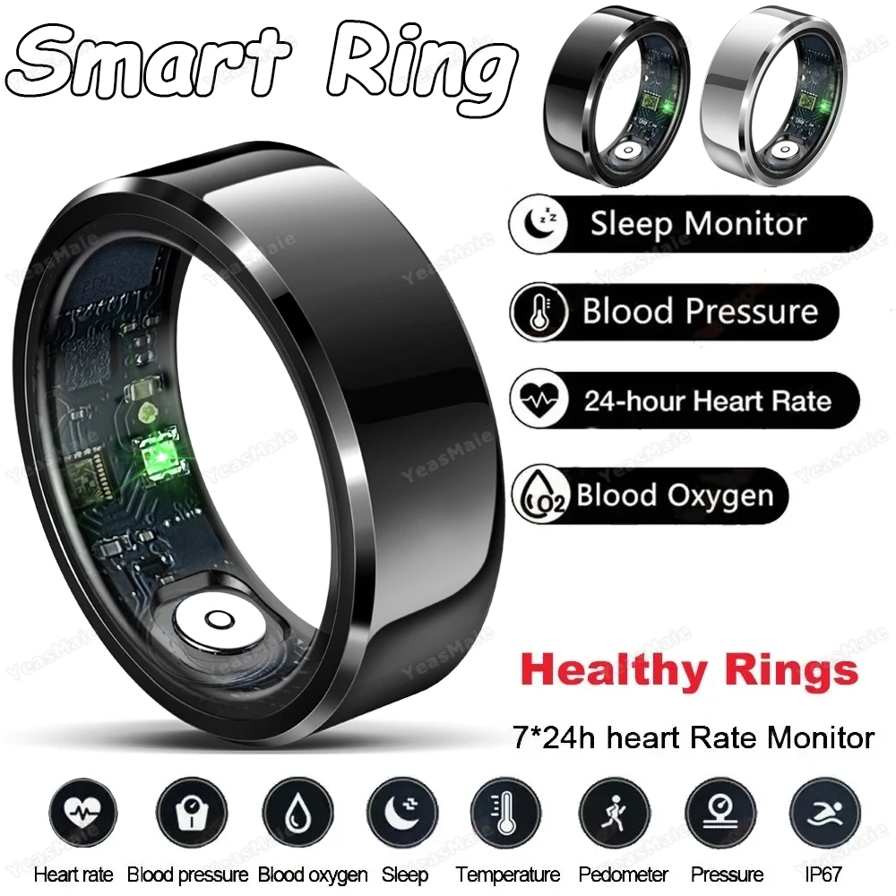 

Ola Esporte модное умное кольцо пульсометр мониторинг здоровья сна IP68 и 5ATM водонепроницаемый кислород в крови многофункциональные спортивные режимы Smartring