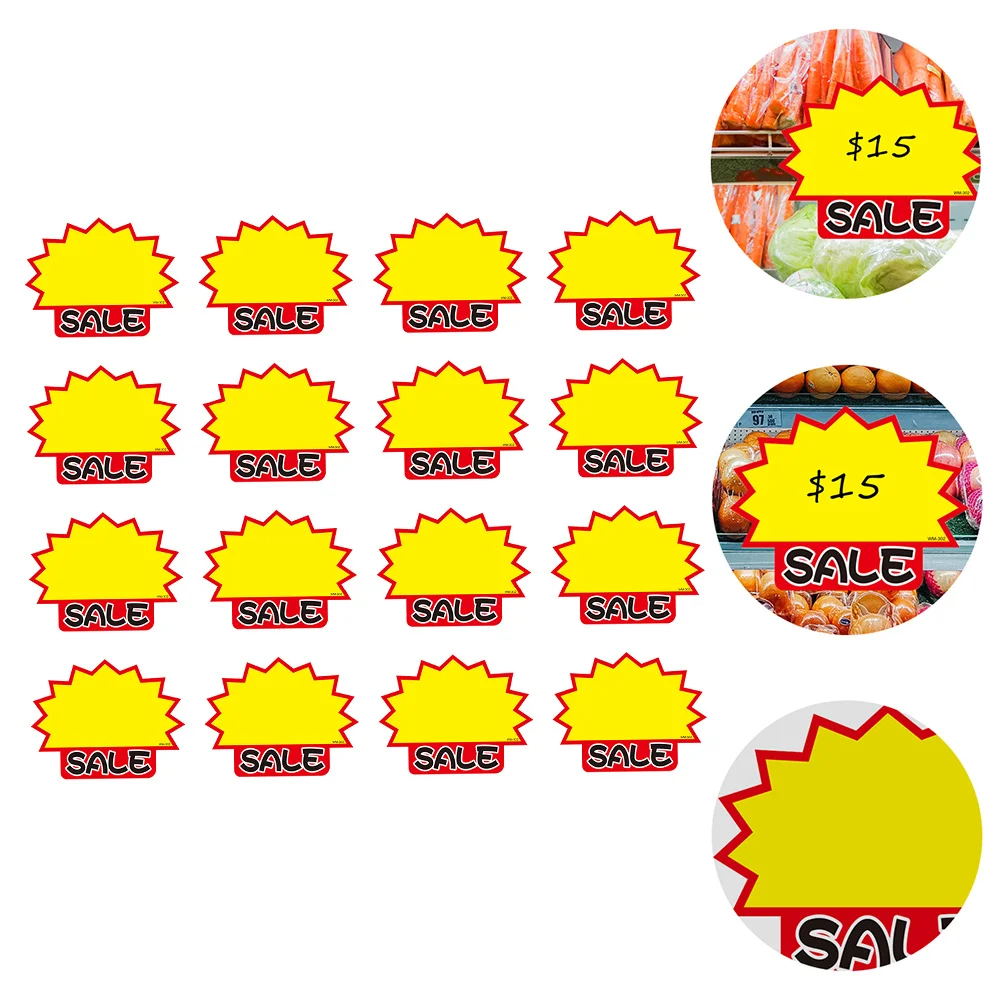 

50Pcs Price Tags Long-Lasting Paper Promotional Tags for Fundraiser Garage Sale Shop Display Advertising Signage Labels