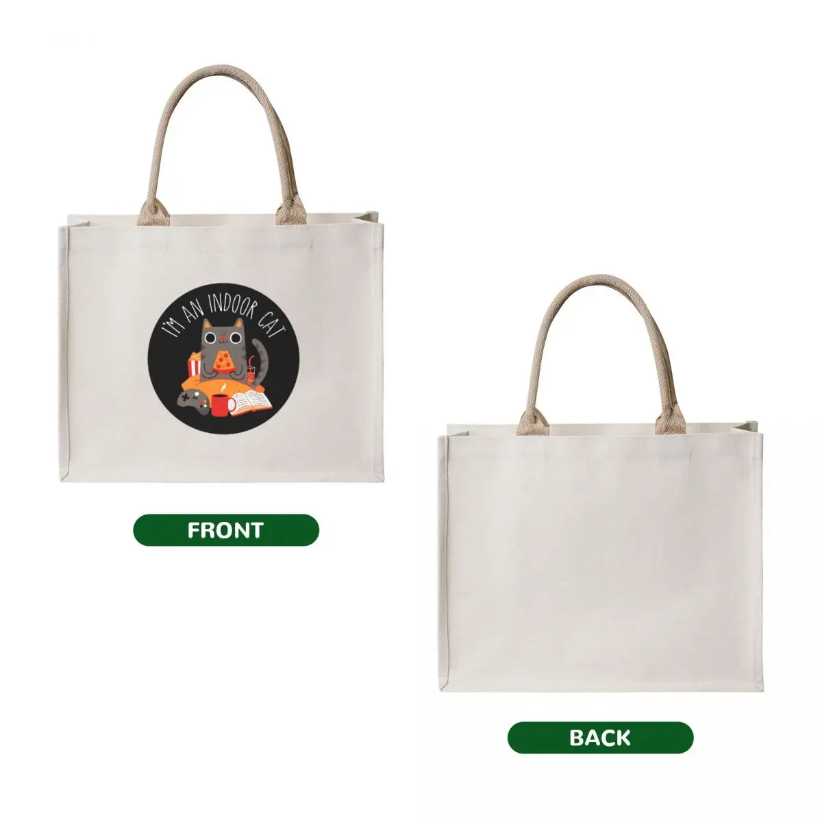 Indoor Cat Tote Bag cute tote bag Canvas bag sac pour femme