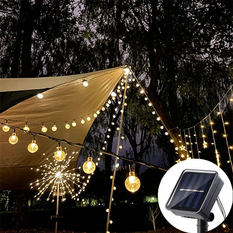 

Solar String Light 8 Modes Outdoor LED Crystal Globe Light Solar Fairy Light Garden Light for Christmas Wedding Party Decoration