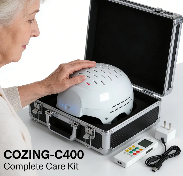 Dementia Care Light Therapy Helmet –  Near Infrared Brain Stimulation Device for Seniors with Memory Loss & Cognitive Decline