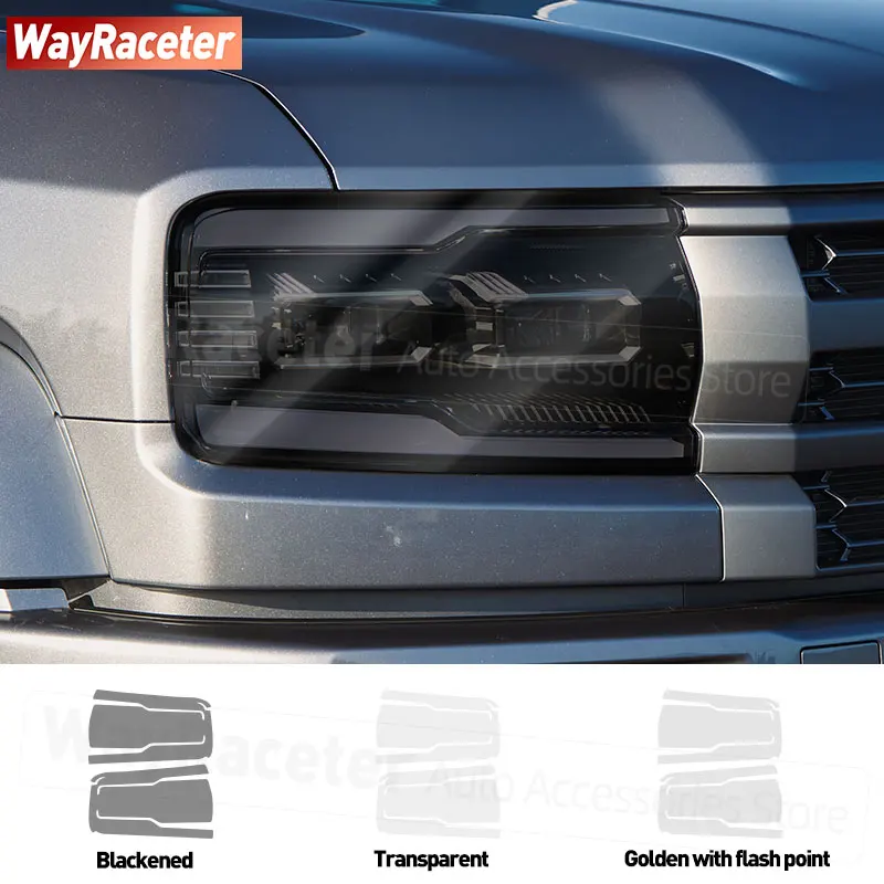 

2 Pcs Car Headlight Protective Film Tint Protector Transparent Smoked Black TPU Sticker For Denza B5 2026 2025 2024 Accessories