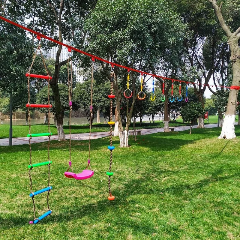 Conjunto de 3 peças de anéis ao ar livre das crianças anéis de ginástica anéis de balanço anéis ajustáveis anéis ao ar livre brinquedos de fitness das crianças