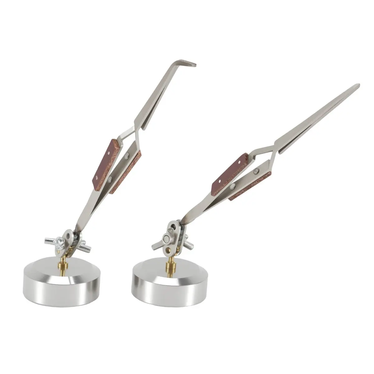 DT38 2 Pcs Soldering Tweezers Set with Base 360° Rotation for Jewelry Making, Welding, Repairing