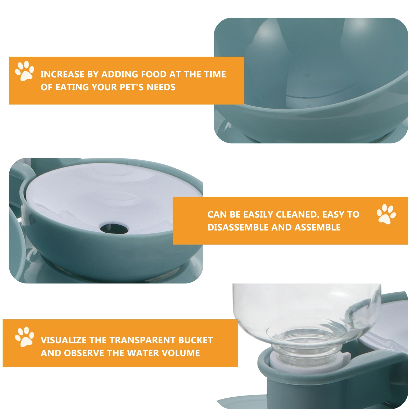 

1 Set Anti-Spill Cat Bowl Raised Food Bowl 500Ml Bottle Pet Cats Neck Protection Durable Pp Material Easy Clean