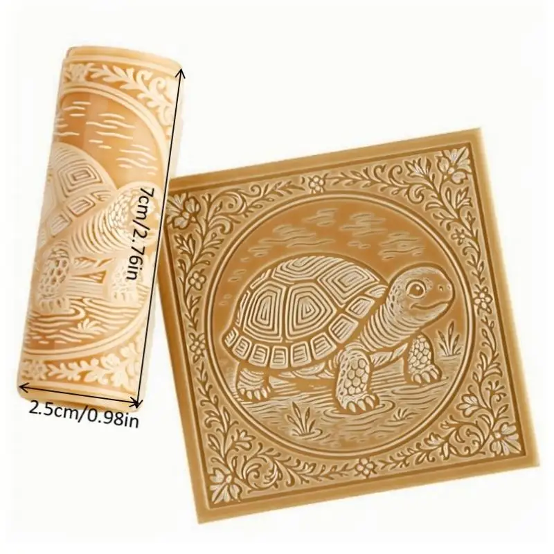 Flower Skull Clay Tile Roller Clay Texture Roller Ceramic Printing Polymer Textured Rolling Pins Pottery Diy Tools Handcrafts - view 6