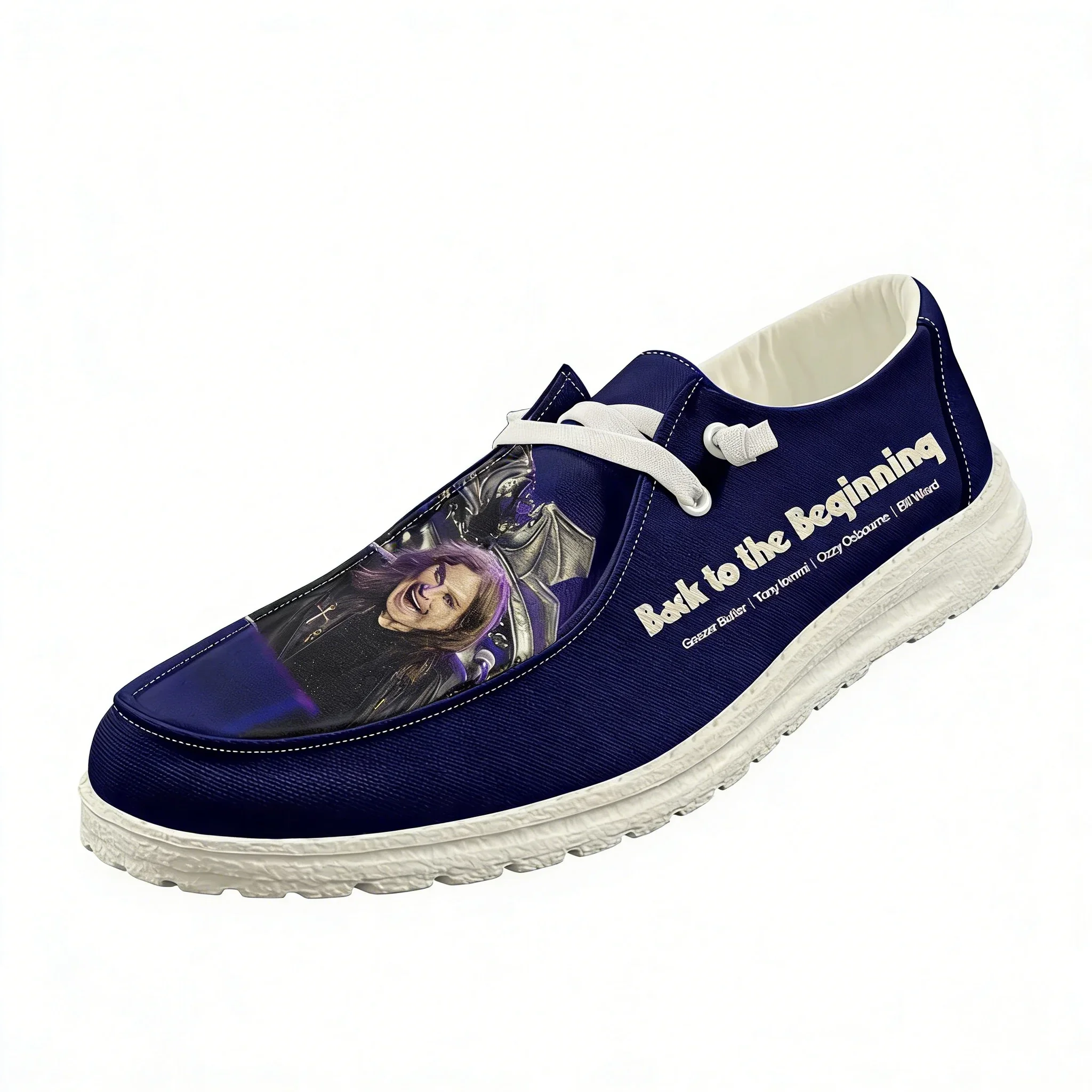 

Ozzy Osbourne 1948-2025 Loafers Men Woman Youth Casual Shoes Back To The Beginning Flat Footwear Custom Made Shoe Fashion White