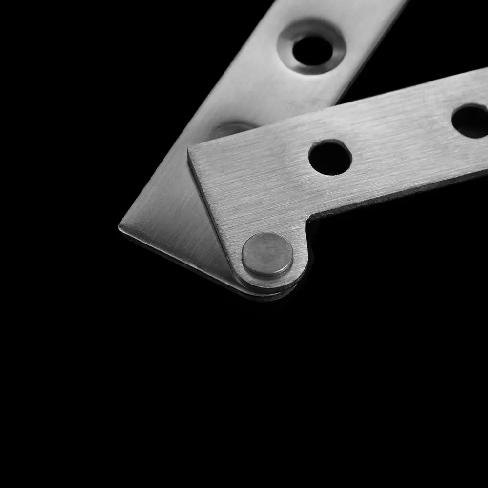 2PCS Chicken beak Hidden Hinges Seven-word Inset Invisible Door Pivot Hinge 360 Degree Rotating Stainless Steel