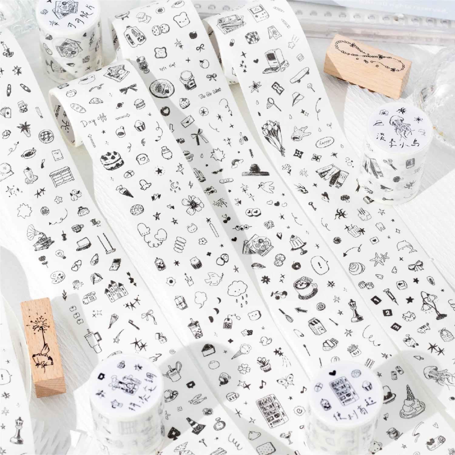 

50mm*2m/Roll Cute Cartoon Kitchen Making Tapes School supplies DIY Scrapbook Stickers Diary Decor Planner Korean Stationery Tape