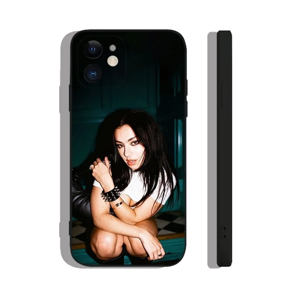 Singer C-Charli XCX BRAT Phone Case For iPhone 16,15,14,13,12,11 Plus,Pro,Max,XR,XS,X,7,8 Plus,SE,Mini Silicone Soft