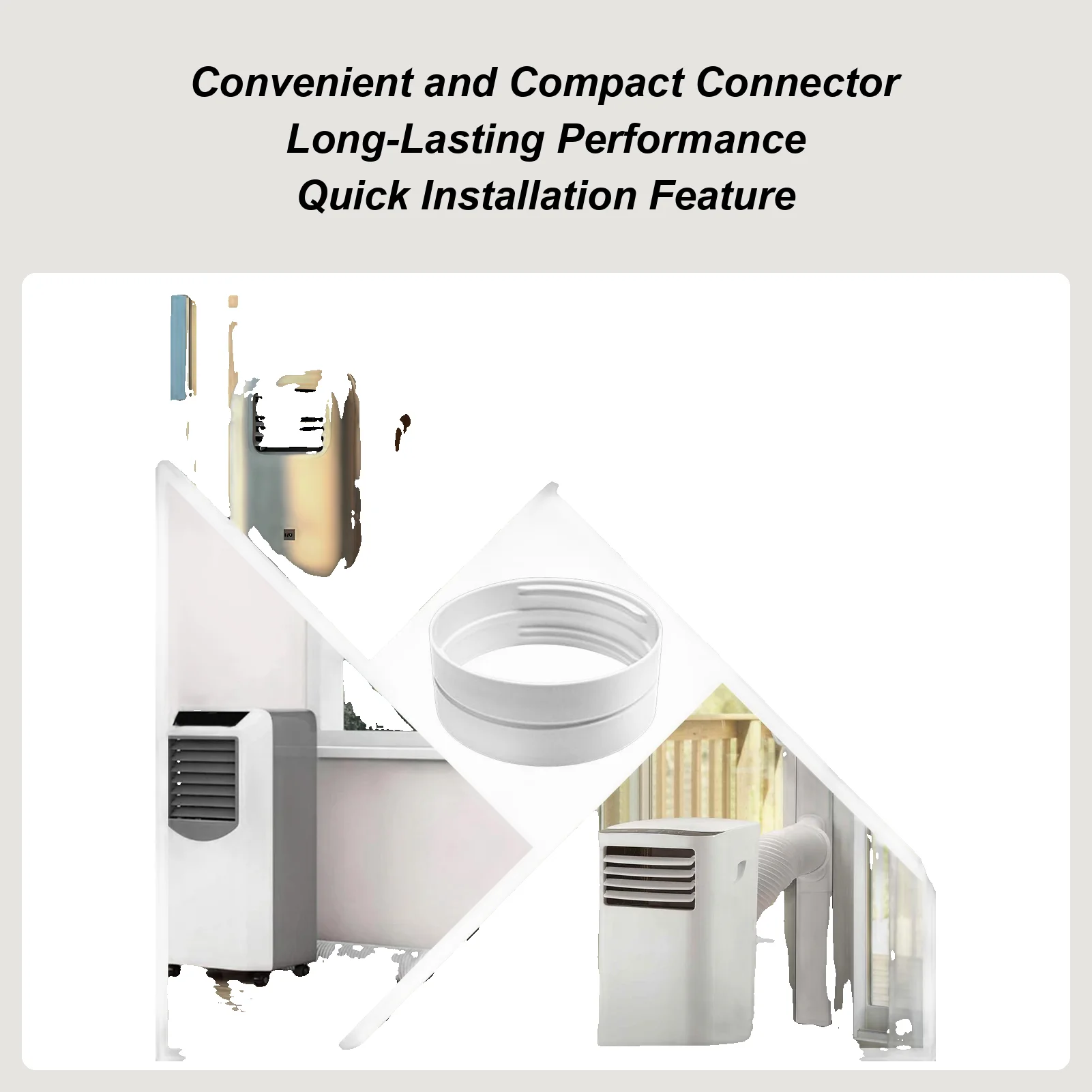 Portable Air Conditioner Exhaust Hose Coupler Air Conditioner Hose Adapter Mobile 5.1in 5.9in Pipe Joint for Commercial Space
