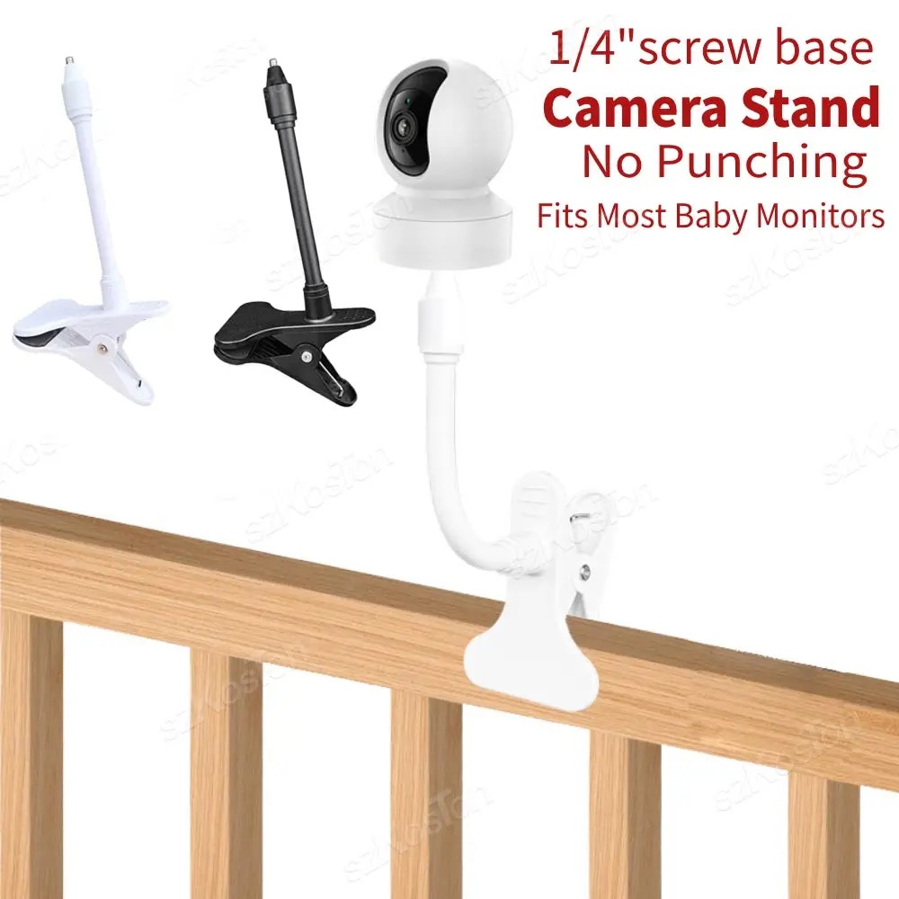 No Punching Portable Clip Mount Webcam Stand Home Flexible Twist Mounting Kit For Baby Monitor Camera Holder Hold Various Gadget