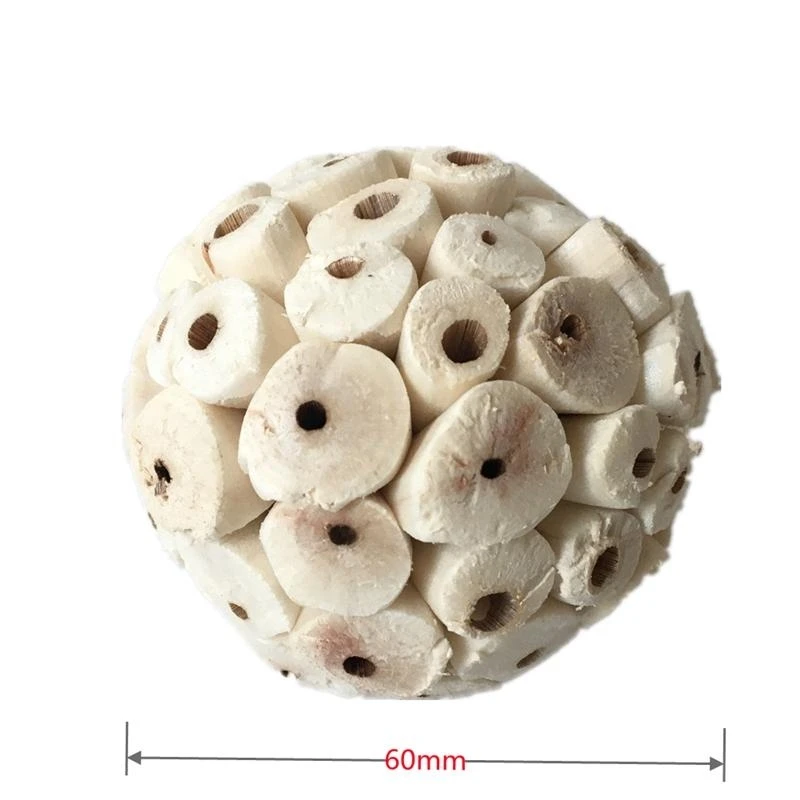 3pcs Bird Chew Toy Natural Sola Ball 2.36in ألعاب علف لبودجي فينش ماكاو
