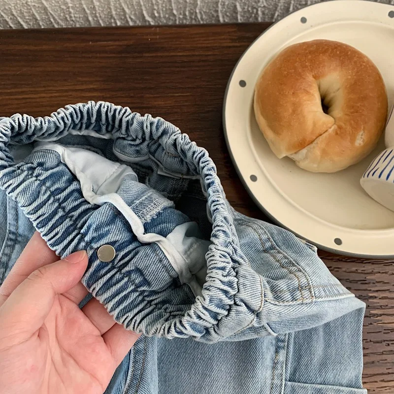 2025 Autumn New Boys' Jeans Casual Fashion Western Korean Edition Straight Leg Pants Trend