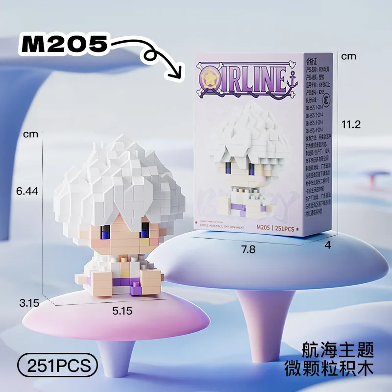 New ONE PIECE Sun God Nika Luffy Micro Action Block Chopper Ace Buggy 3D Anime Model Assembly Mini Bricks Figure Toys For Gift