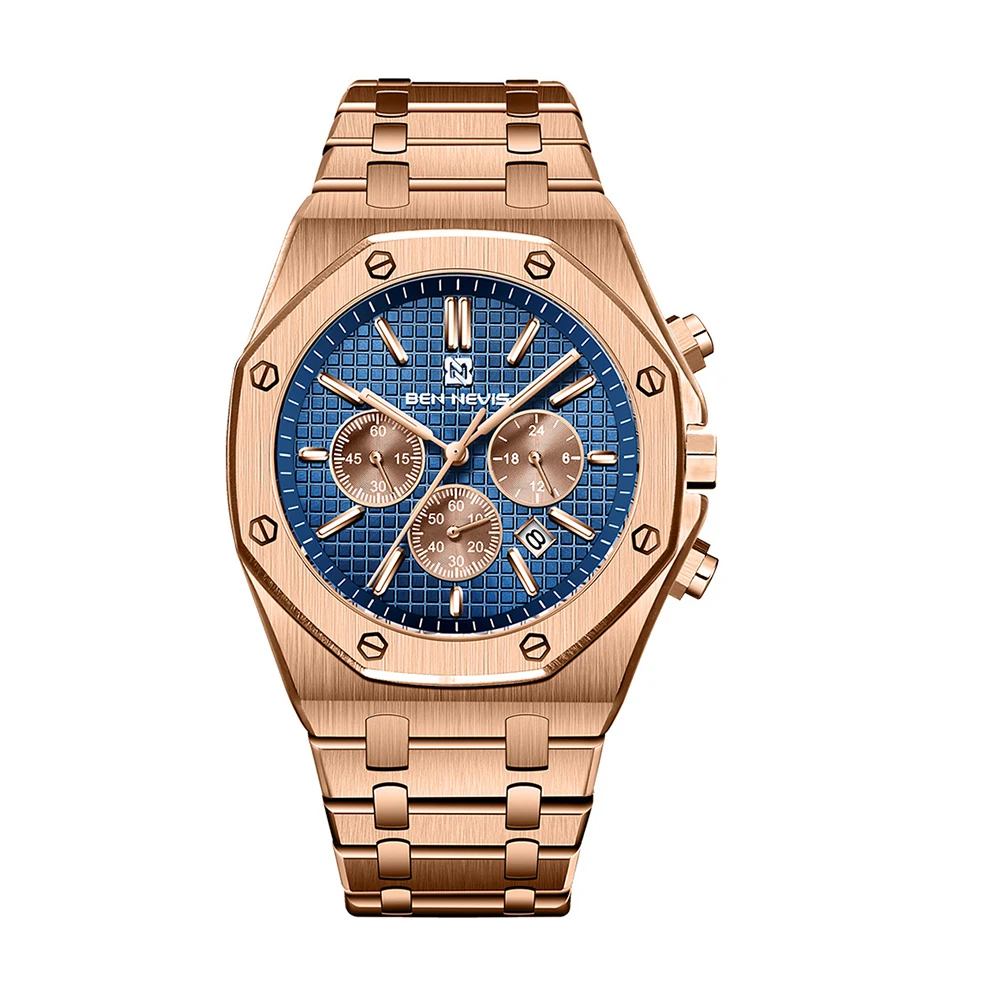 43mm relógios de luxo relógio de pulso masculino instalar movimento de quartzo pulseira de aço inoxidável mergulho relógio de pulso masculino