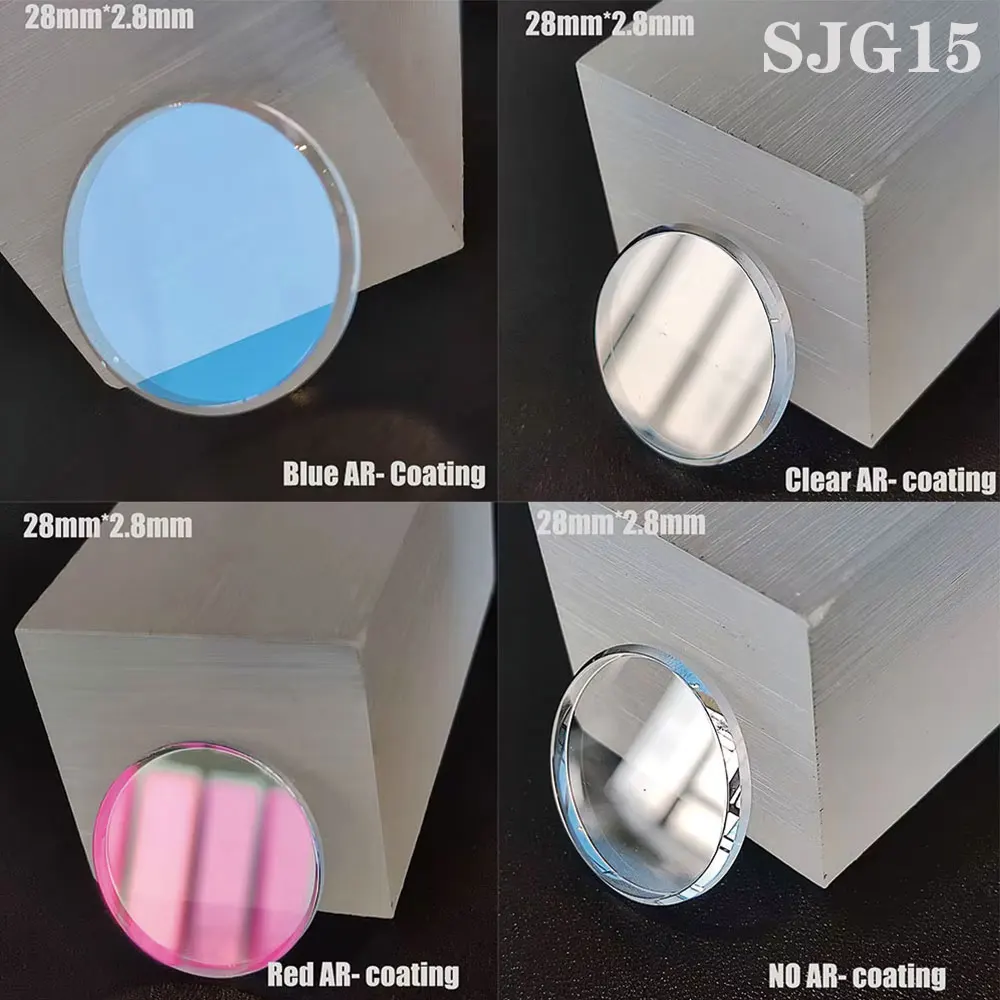 

SJG15 28mmx2.8mm SKX013 SKX015 Sapphire glass flat blue/red/clear AR coated watch glass replacement module