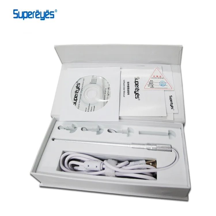 Otoscopio veterinario per animali domestici digitale LED 200X regolabile impermeabile portatile HD da 5,4 mm con adattatore wireless opzionale