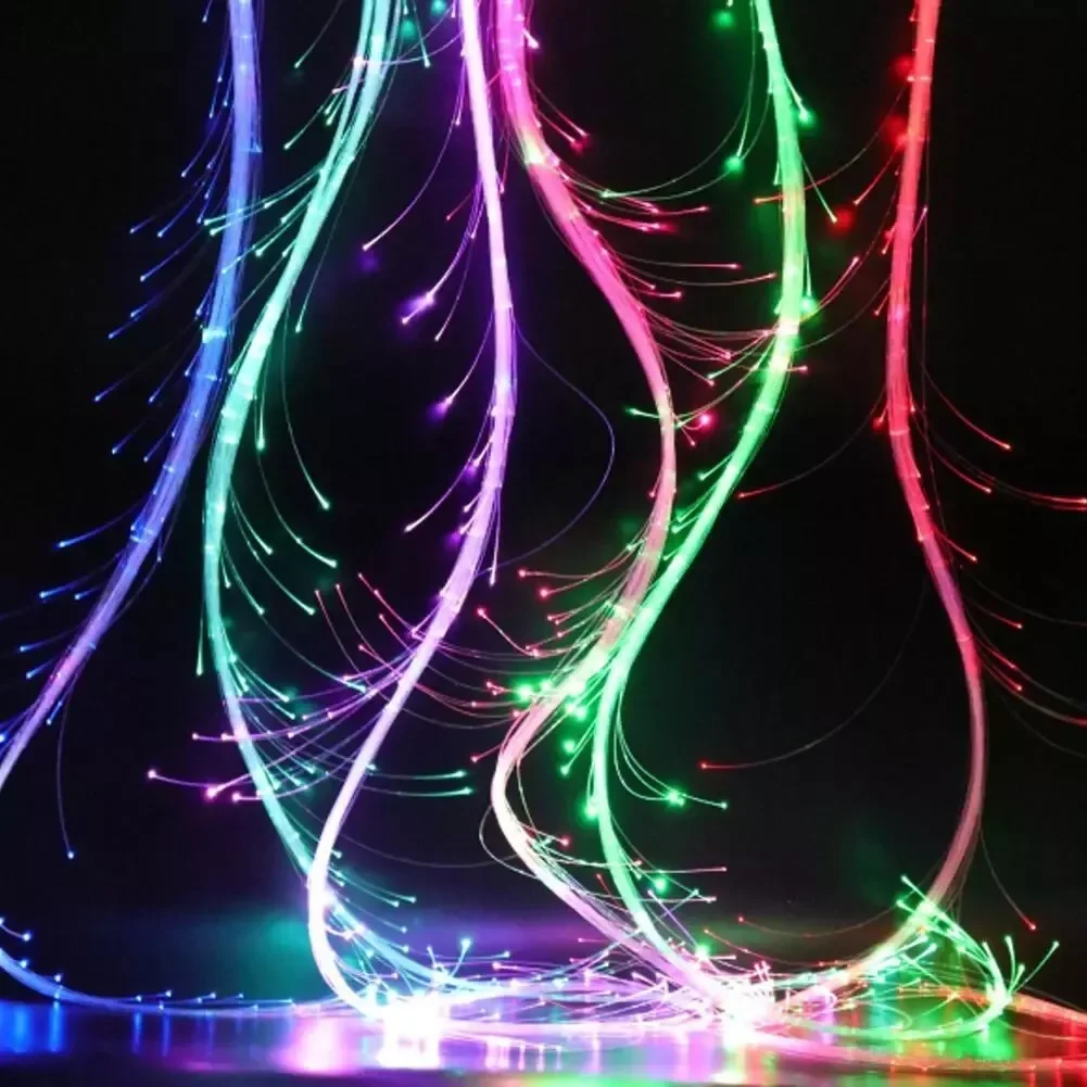 LED Fiber Optic Whip Pixel Light-up Whip Light Multicolor Flashing Glowing Waving Toy Rave Dance Party Show Music Festival Decor