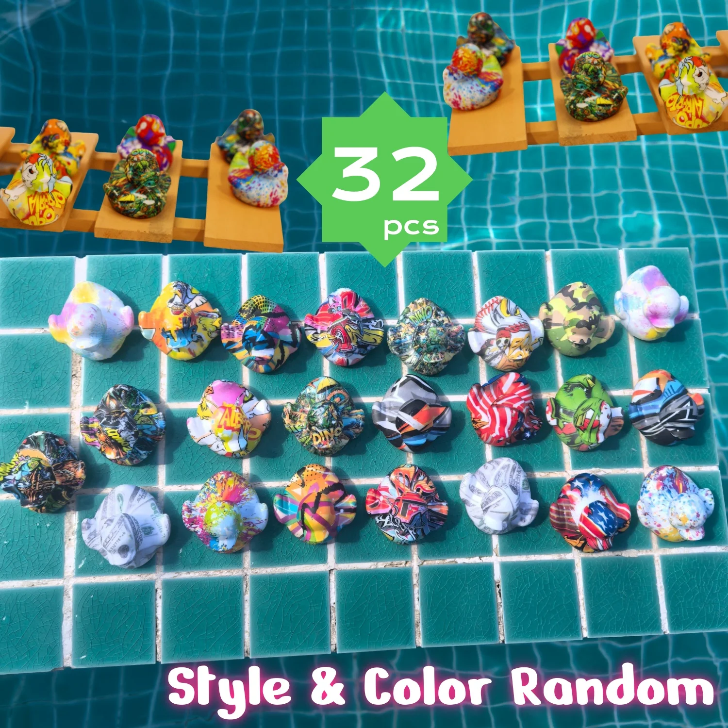 32 шт., комбинированное украшение для приборной панели с уткой для переноса воды, авто орнамент, украшение автомобиля, подарок для водителей, любителей автомобилей