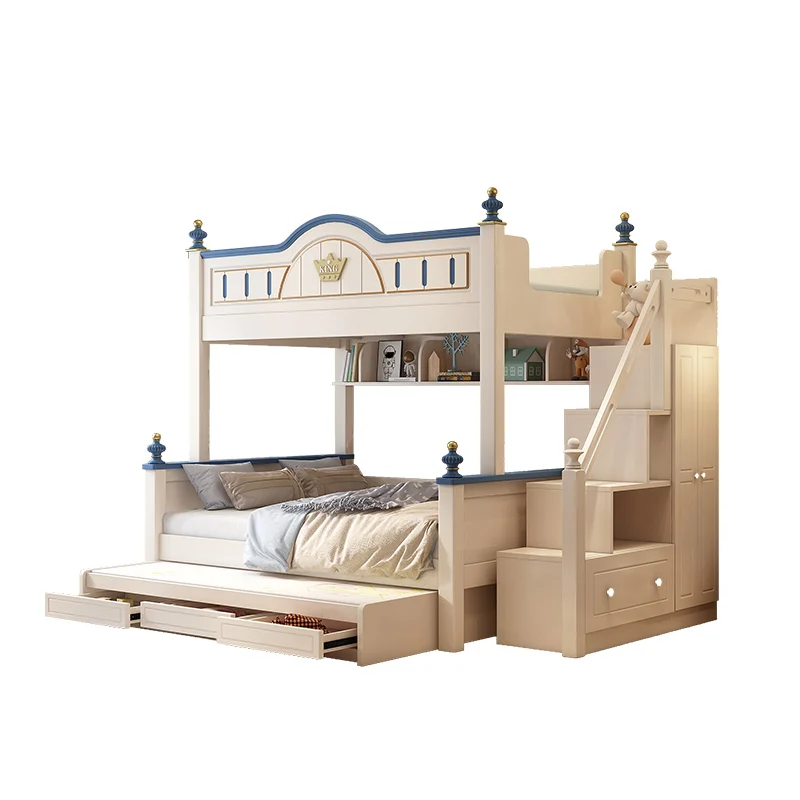 Children's bed with two floors, boys' high and low beds, mother slides and small combined beds.