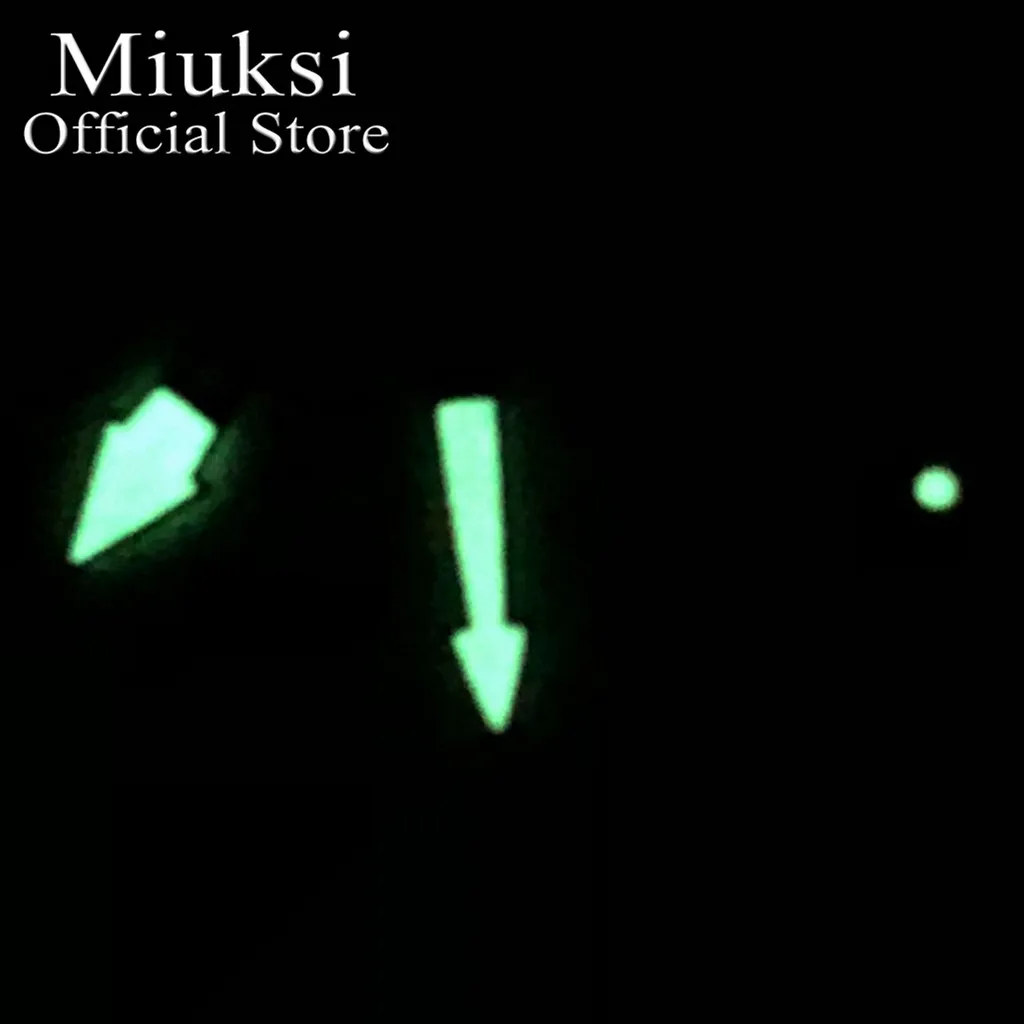 Miuksi black white red watch hands green luminous hands fit NH35 NH36 ETA2824 2836 PT5000 Miyota 8215 Mingzhu DG2813 movement