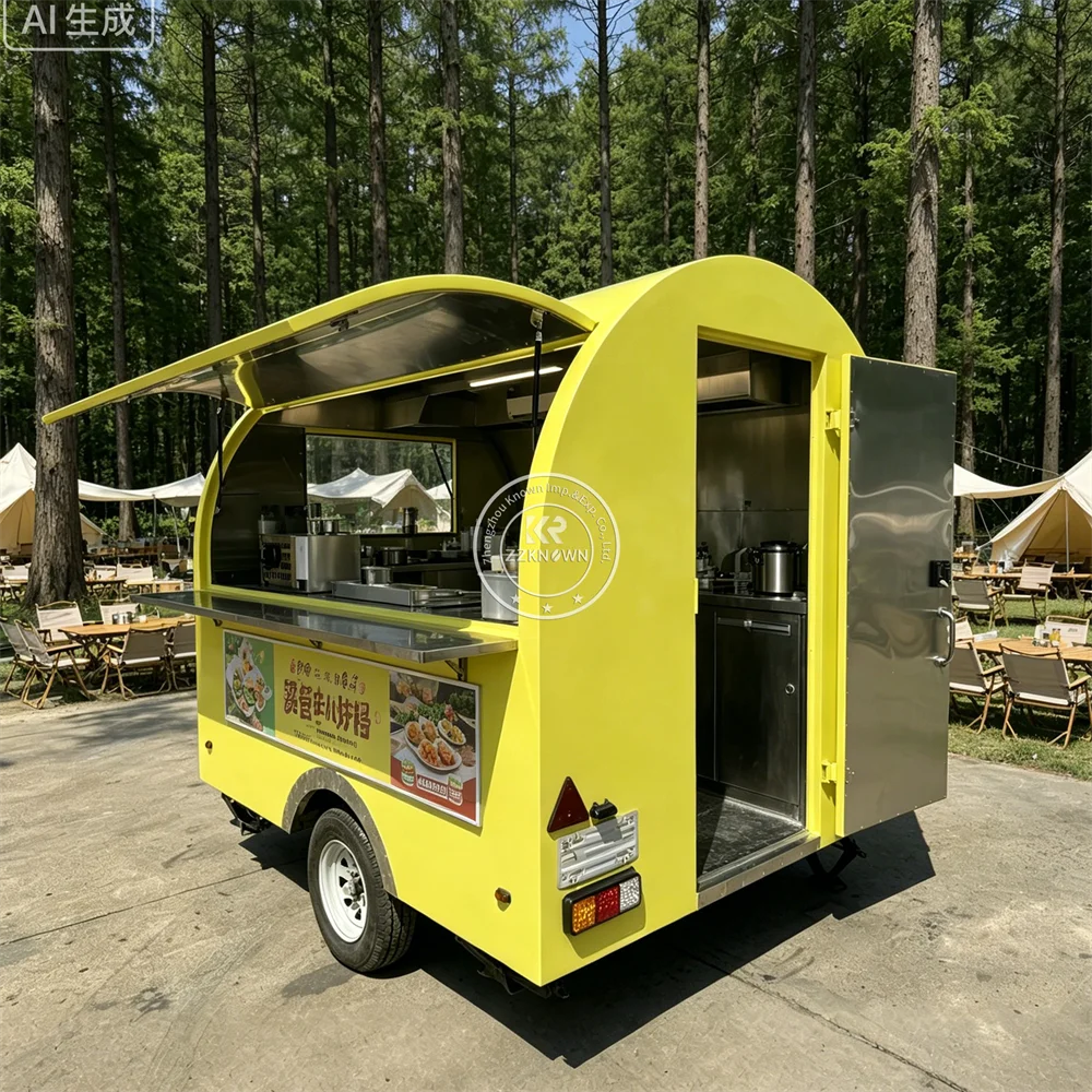 

Street Mobile Pizza Burger Food Trailer Fully Equipped Custom Commercial Concession Fast Food Truck for Sale