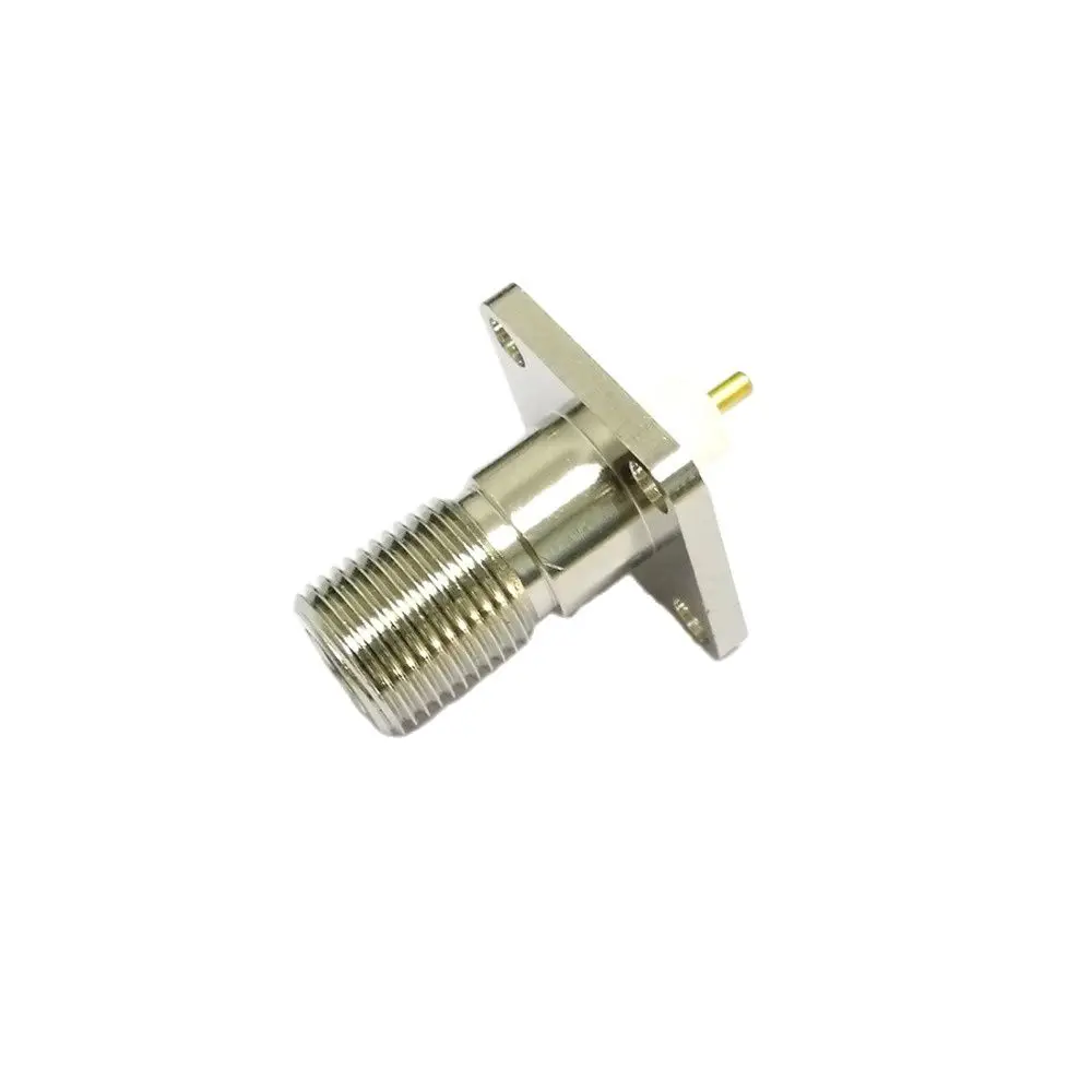 

1pc F Type Female Jack RF Coax Connector 4-Hole Panel Mount Flange With Insulator And Solder Post Wholesale Price