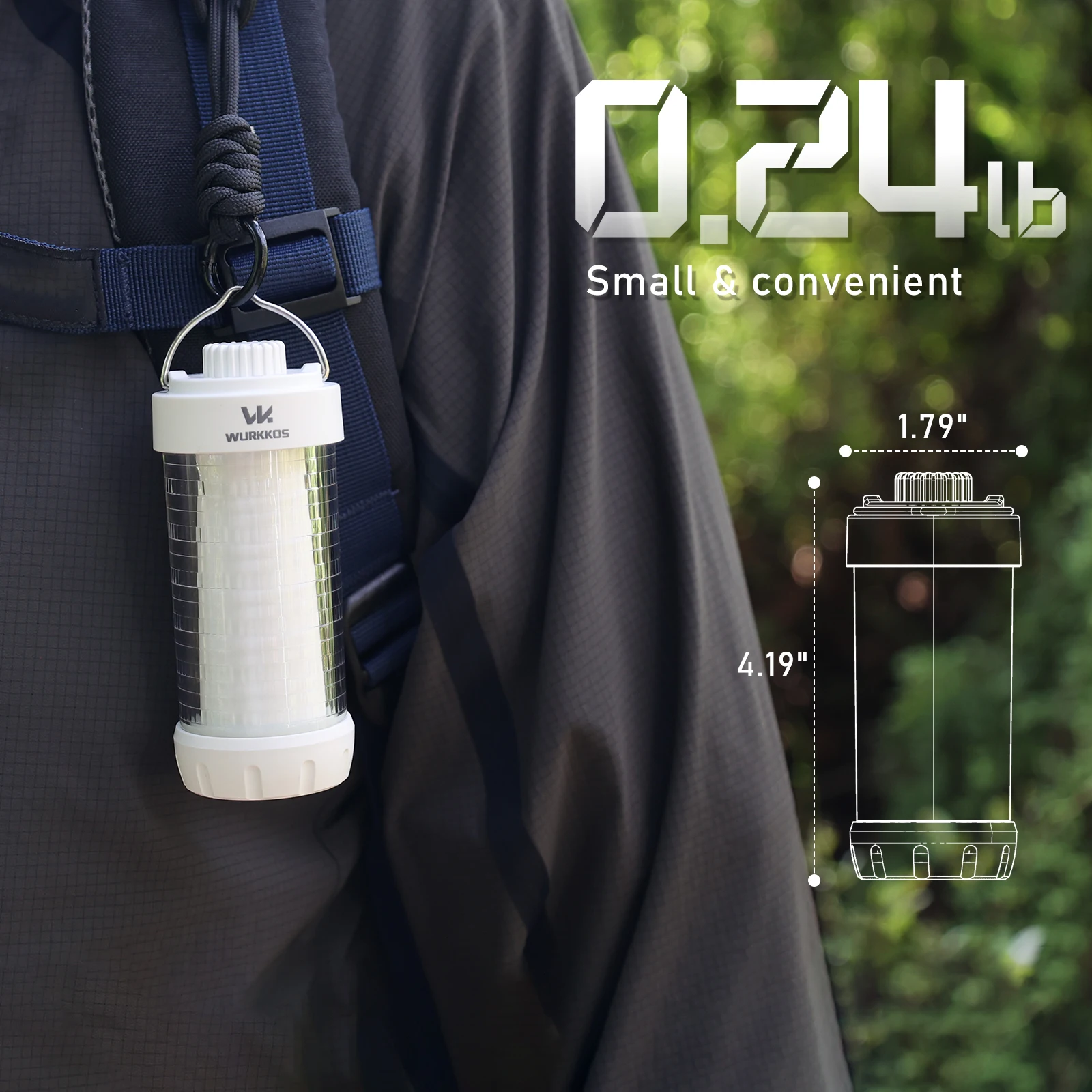 Wurkkos CL01 فانوس التخييم 550LM مصباح ليد جيب قابل لإعادة الشحن مقاوم للماء EDC ضوء العمل RGB الشعلة قوة البنك مصباح مغناطيسي صغير #5