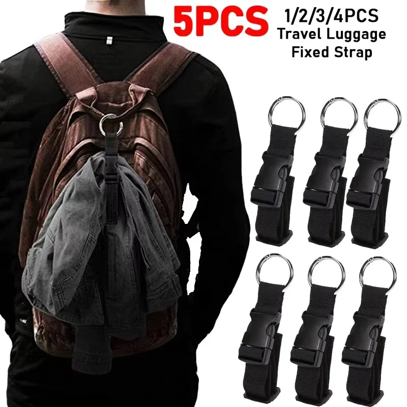 Travel Luggage Fixed Strap Backpack External Strap with Release Buckle Portable Strap Luggage Belt Jacket Holder BDK01