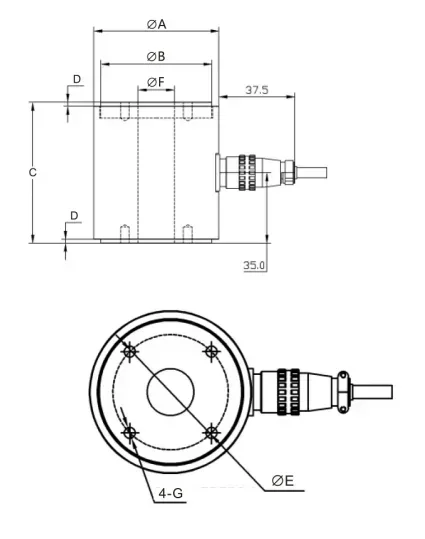 X-C05 Factory customized Cylindrical large range high precision load cell