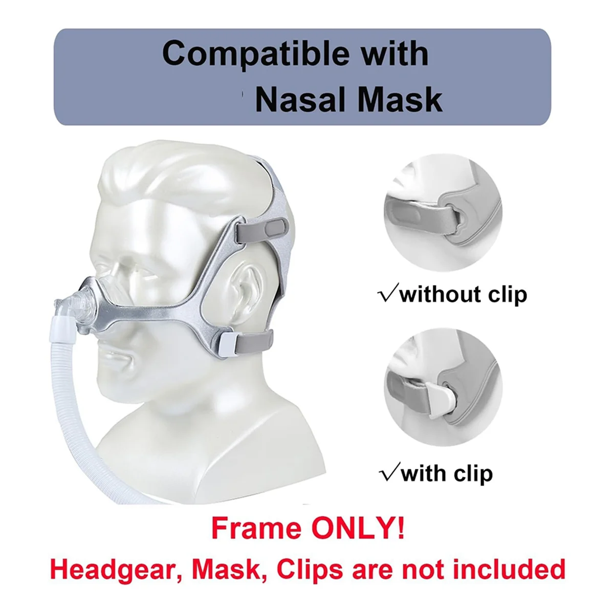 2-Pack Fabric Frame for Wisp Nasal Mask, Fabric Frame Replacement for Wisp Headgear, Wisp Cpap Mask Fabric Frame