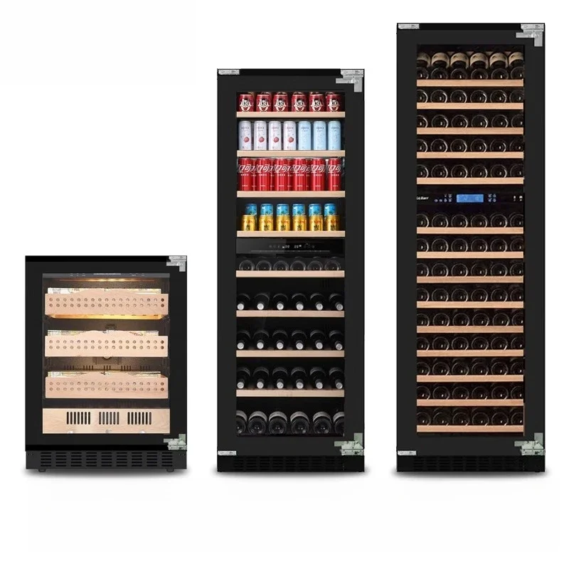 Fully Embedded Wine Ice Bar Cigar Cabinet External Door Panel Wine Cabinet Constant Temperature Wine Cabinet Household