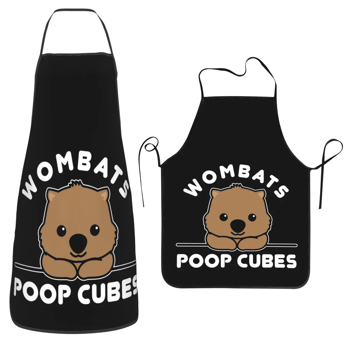 Delantales con diseño de Wombats Poop Cubes Koala Wombat Quote, delantales de chef para cocinar, delantales sin mangas, delantales de limpieza de cocina, delantales unisex para pintura