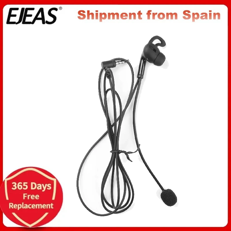 Hands-Free Referee Headset for EJEAS FBIM V4C Plus Intercom 3.5mm Audio Insert Headset