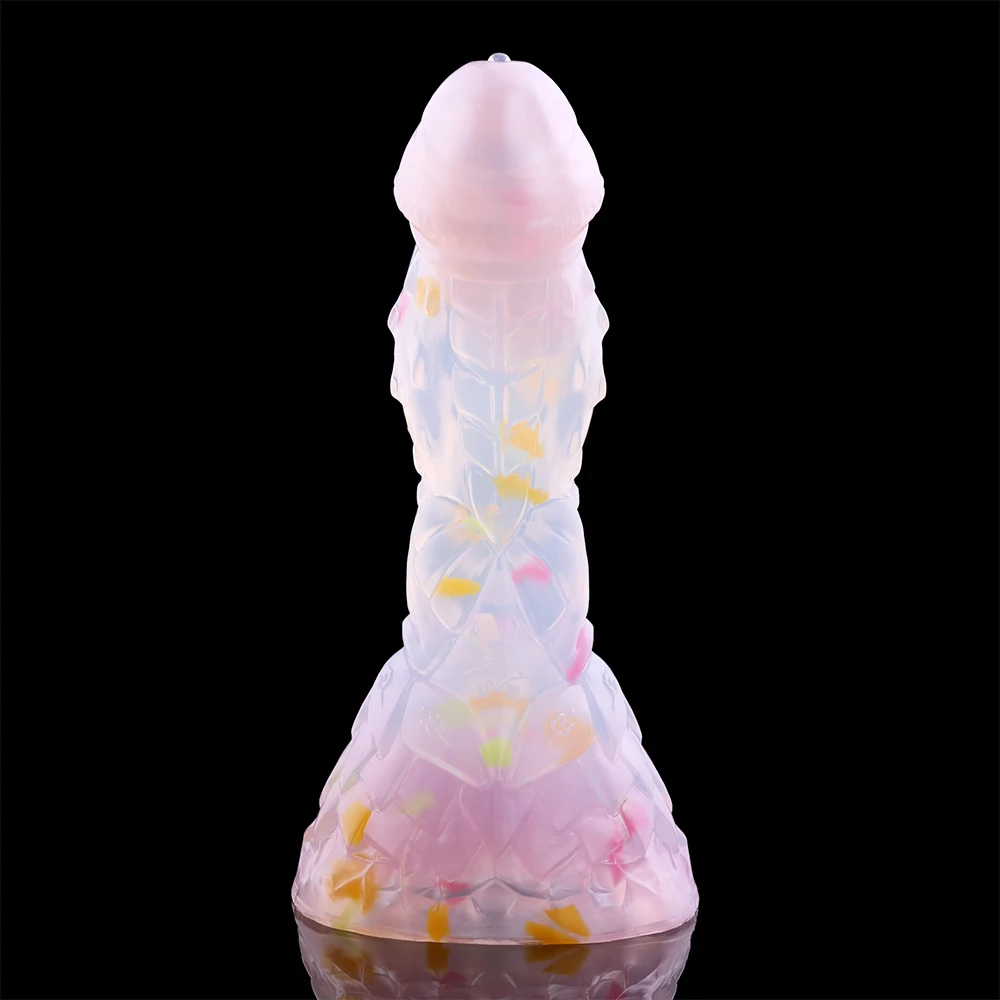 ELKKOST силиконовый кристально чистый градиент цвета анальные фаллоимитаторы с присоской размер L XXL брелок кулон пенис секс-игрушки для женщин мужчин