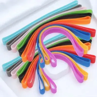 20 pçs faixas de silicone coloridas tiras elásticas para livro encadernação notebook bento caixa portátil multi-função reutilizável cinta escritório