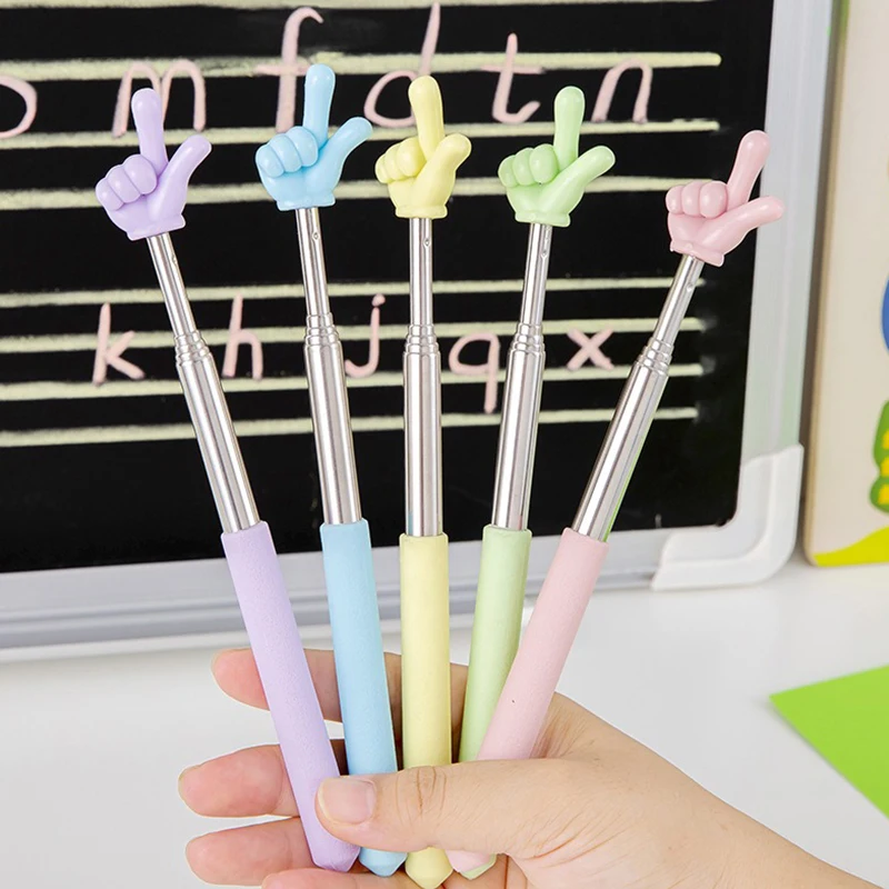 1 قطعة على شكل إصبع السبورة مقدم عصا أدوات دليل القراءة ألوان متعددة المتاحة المضادة للانزلاق المحمولة يده عصا ZYF #4