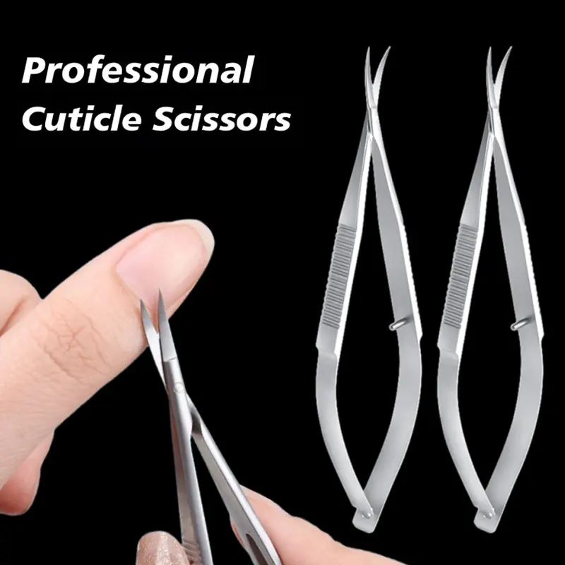 Stainless Steel Dovetail Cuticle Nipper Pliers Dead Skin Remover Squeeze Straight Manicure Scissors Eyebrow Scissors Beauty Tool