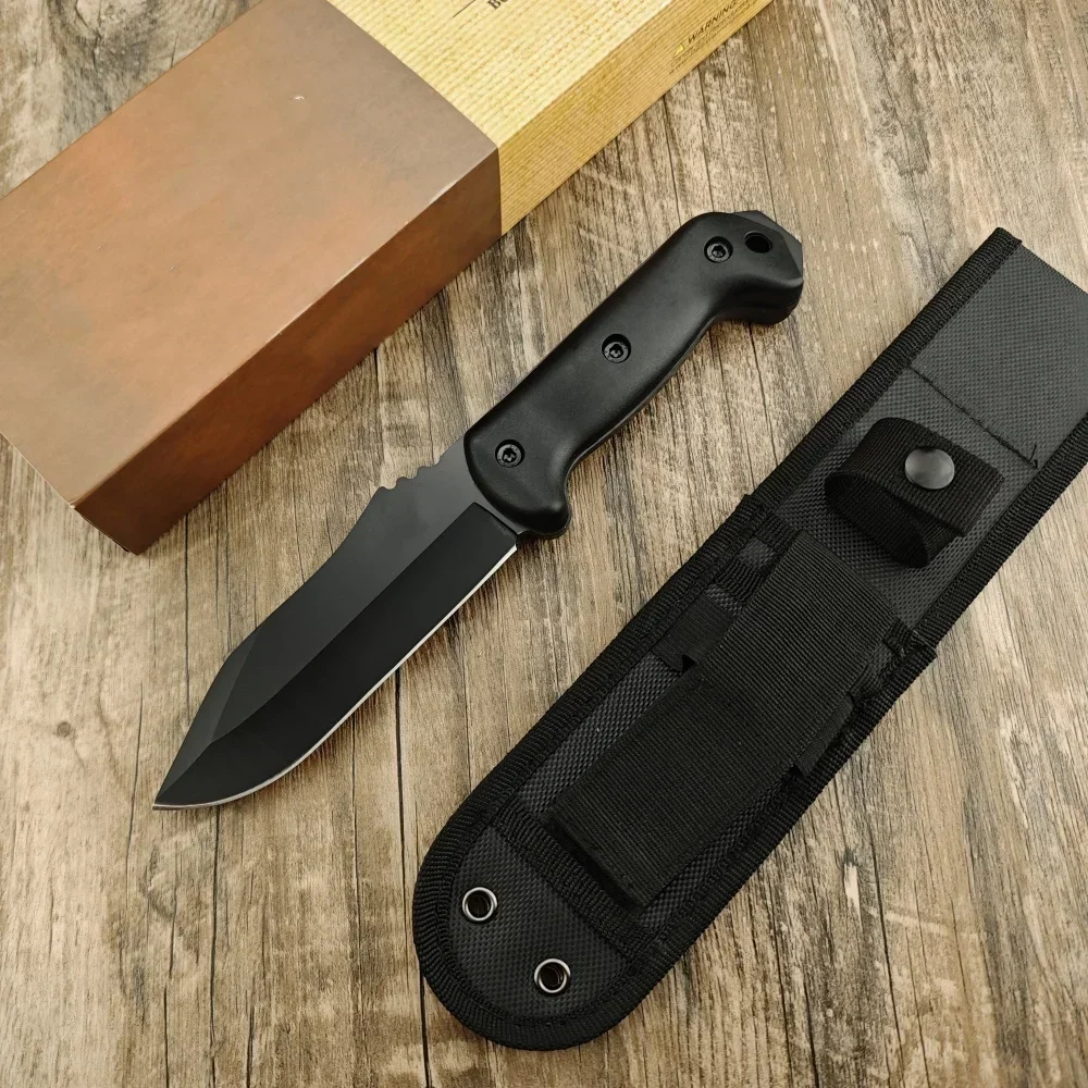 

Нож BK10 с фиксированным клинком для активного отдыха, походов и выживания, с рукоятью из нейлонового волокна и ножнами, острый, универсальный инструмент для кемпинга