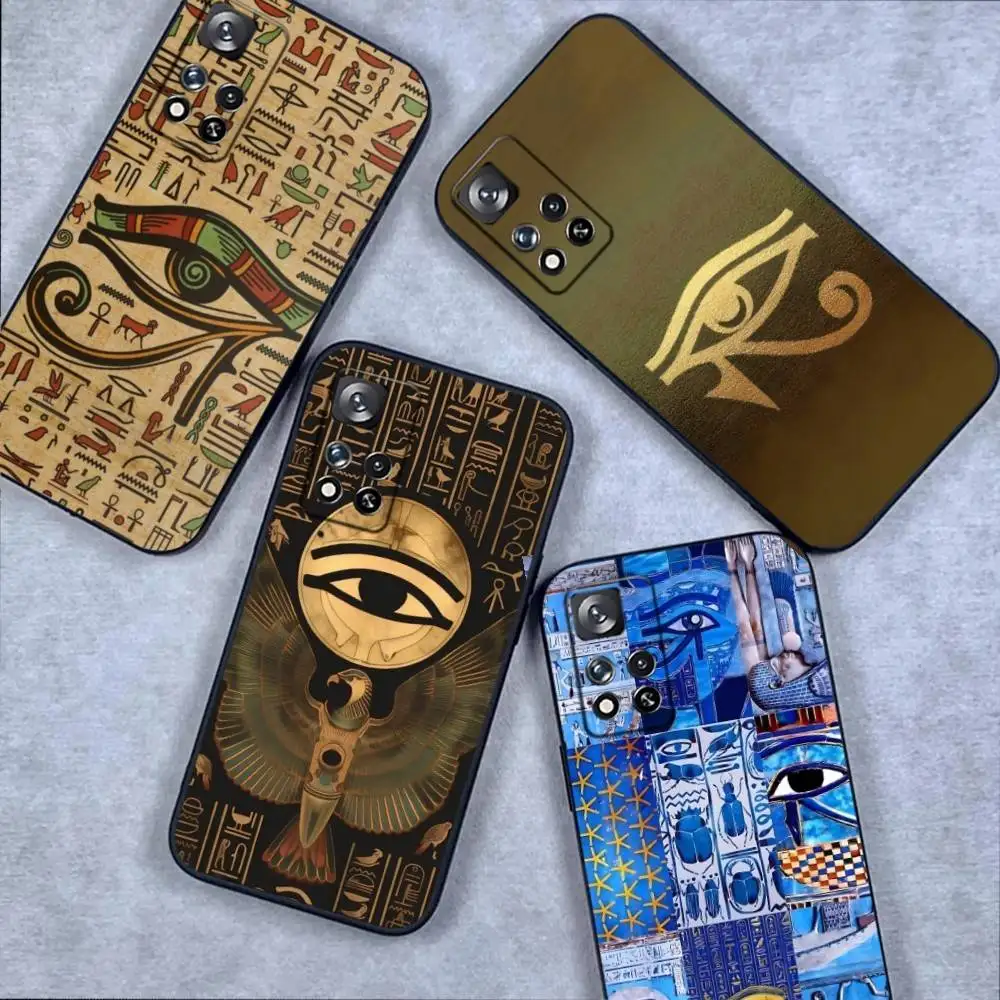 

Ancient Egypt Eye of Horus Phone Case For Samsung S 25,24,23,22,30,21,10,9,Ultra,Plus,Lite,FE,4,5G Black Soft Case